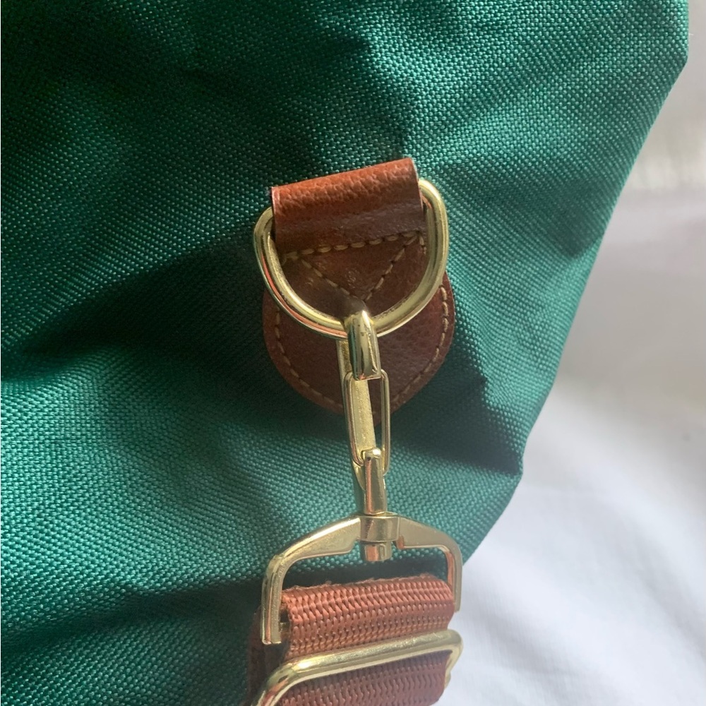 Vintage Ralph Lauran Polo Green Canvas and Leather Duffle Bag - Picture 3 of 8